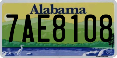 AL license plate 7AE8108