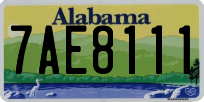 AL license plate 7AE8111