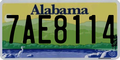 AL license plate 7AE8114