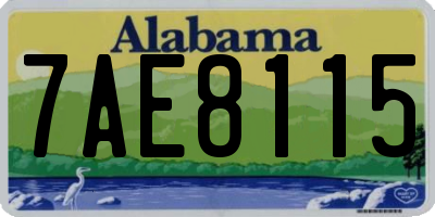 AL license plate 7AE8115