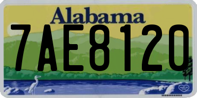 AL license plate 7AE8120