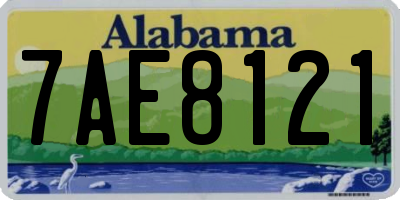 AL license plate 7AE8121