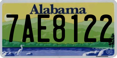 AL license plate 7AE8122