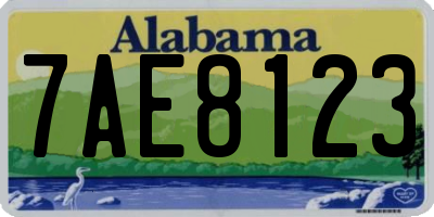 AL license plate 7AE8123