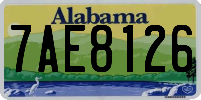 AL license plate 7AE8126