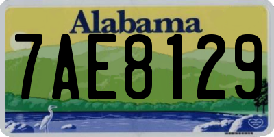 AL license plate 7AE8129