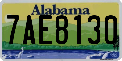AL license plate 7AE8130