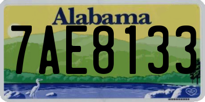 AL license plate 7AE8133