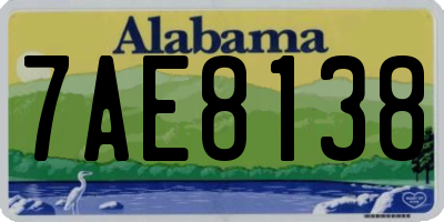 AL license plate 7AE8138