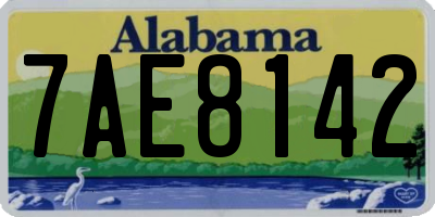 AL license plate 7AE8142