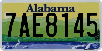 AL license plate 7AE8145