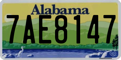 AL license plate 7AE8147