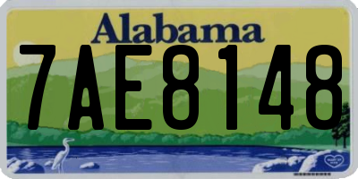 AL license plate 7AE8148