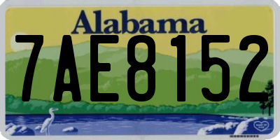 AL license plate 7AE8152