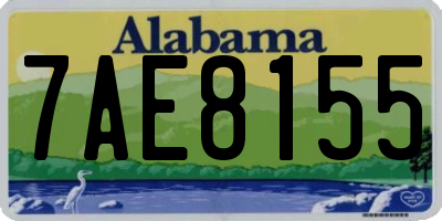 AL license plate 7AE8155