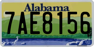 AL license plate 7AE8156