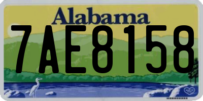 AL license plate 7AE8158