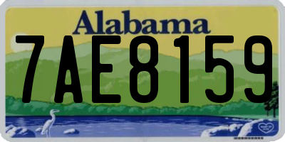 AL license plate 7AE8159