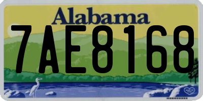 AL license plate 7AE8168