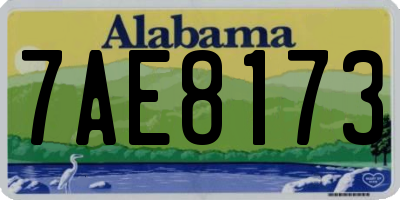 AL license plate 7AE8173