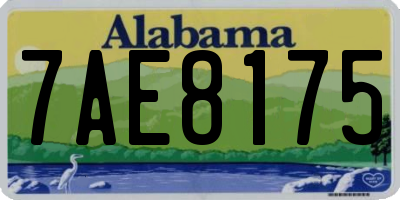 AL license plate 7AE8175