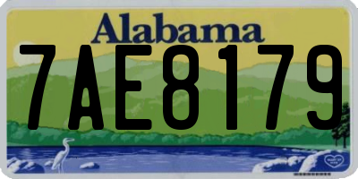 AL license plate 7AE8179