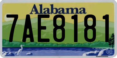 AL license plate 7AE8181