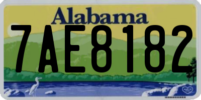 AL license plate 7AE8182