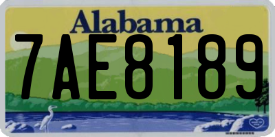 AL license plate 7AE8189