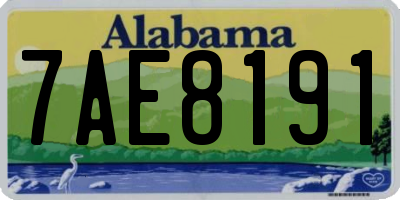 AL license plate 7AE8191