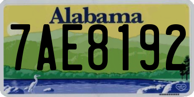 AL license plate 7AE8192