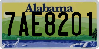 AL license plate 7AE8201