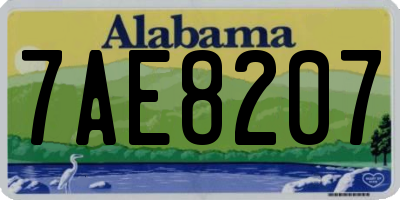 AL license plate 7AE8207