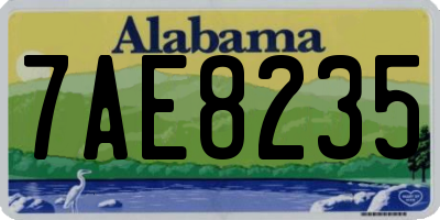 AL license plate 7AE8235