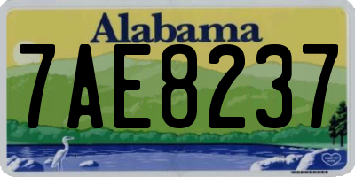 AL license plate 7AE8237