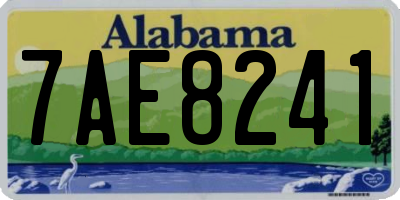 AL license plate 7AE8241