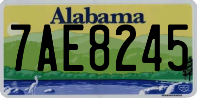 AL license plate 7AE8245