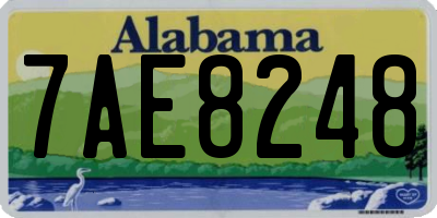 AL license plate 7AE8248