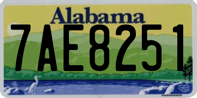 AL license plate 7AE8251