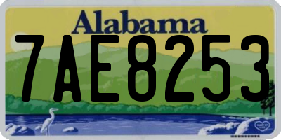 AL license plate 7AE8253