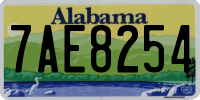 AL license plate 7AE8254