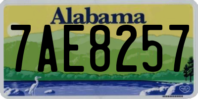 AL license plate 7AE8257