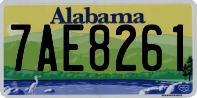 AL license plate 7AE8261