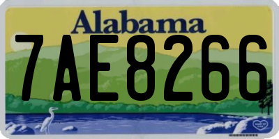 AL license plate 7AE8266