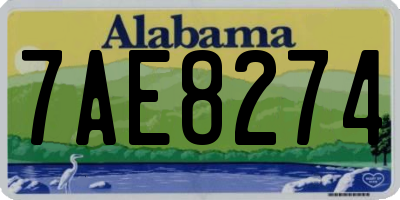 AL license plate 7AE8274