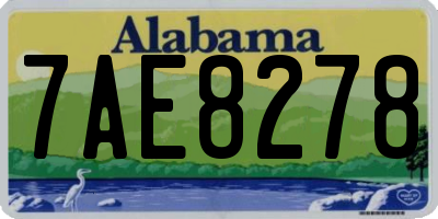 AL license plate 7AE8278