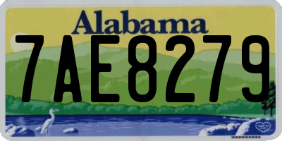 AL license plate 7AE8279