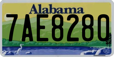 AL license plate 7AE8280