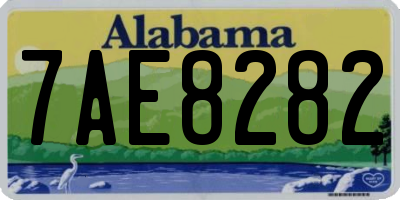 AL license plate 7AE8282