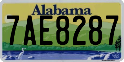 AL license plate 7AE8287